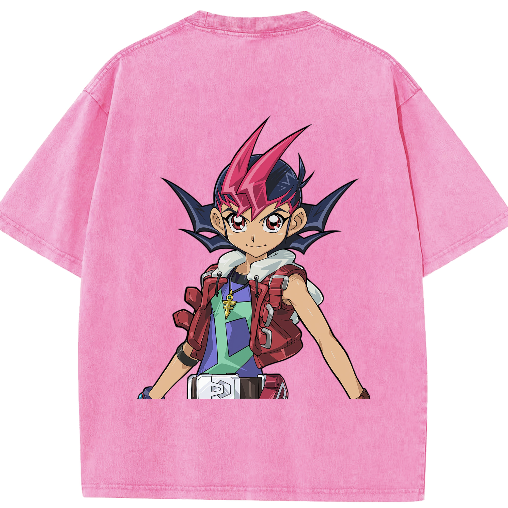 （画像用） 遊☆戯☆王 Yu-Gi-Oh! 綿100% ヴィンテージ風 半袖Tシャツ（背面プリント）